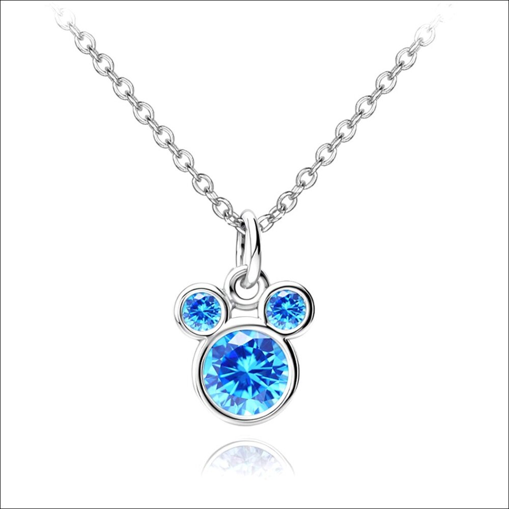 Sterling Silver Mouse Pendant Necklace Hypoallergenic Adjustable Chain